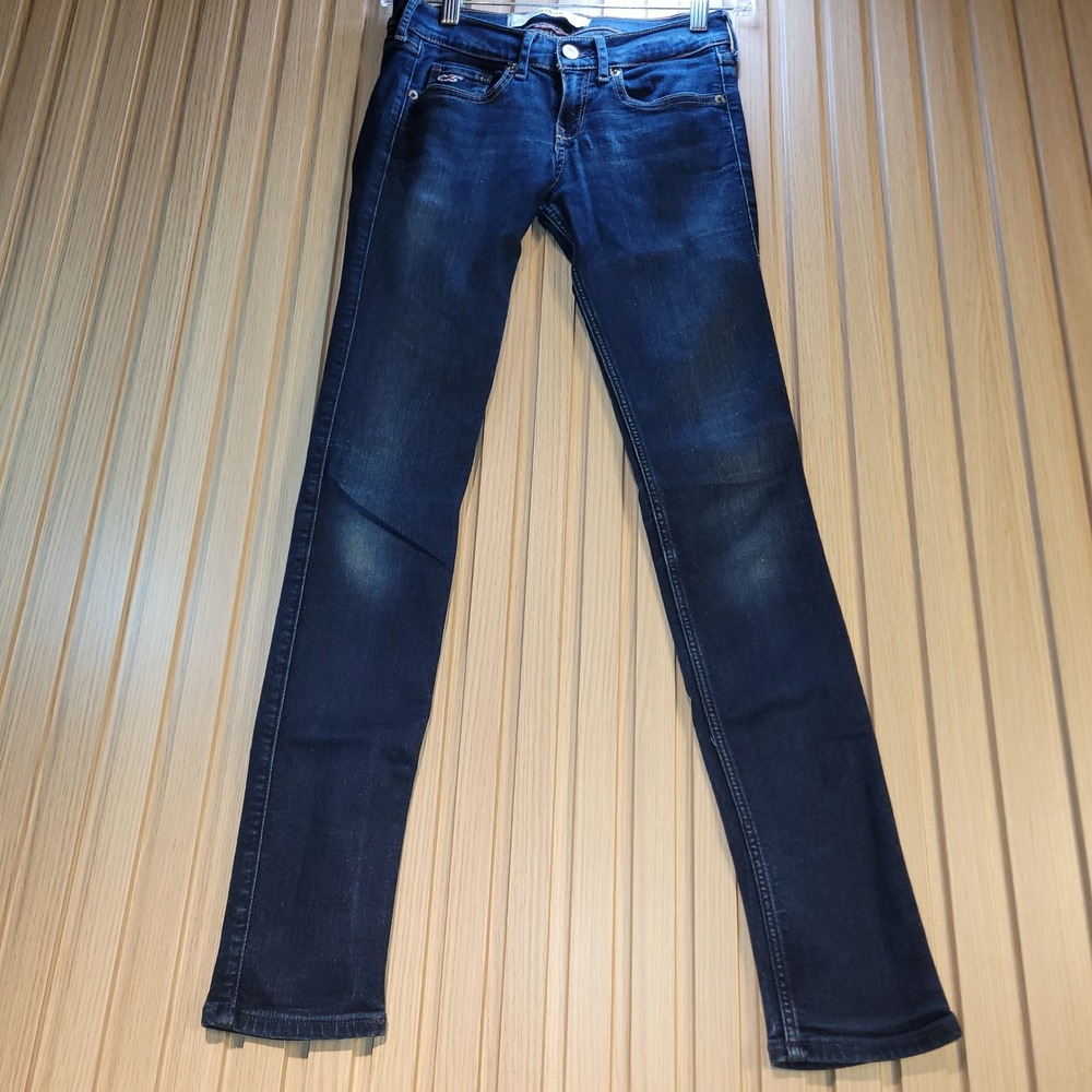 Hollister SoCal Stretch Skinny Jeans Dark Wash W26 L29 Size 3S Womens Denim